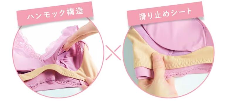 LUNA ナイトブラ ハンモック構造 滑り止めシート